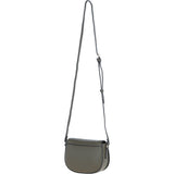 Real Leather Saddle Crossbody Bag Olive: 63753