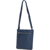 Ashwood Leather Curve Pocket Crossbody Bag Navy: 63620