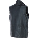 Ashwood Men's Leather Waistcoat | Classic Zip-Up Body Warmer Black: LUMS