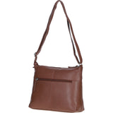 Sleek Luxe Leather Shoulder Bag Cognac: Mourne