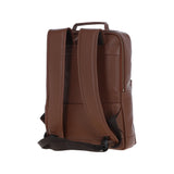 Gabicci Leather Backpack with Striped Front Detail Tan: GB-64954