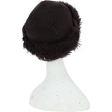 Ladies Vintage Curly Luxury Sheepskin  Hat Brown/Brown: CURL HAT