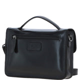 Ashwood Leather Medium Crossbody Satchel Bag Black: P-62