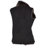 Reversible Toscana Suede Leather Gilet Black: KB-42