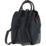 Ashwood Leather & Harris Tweed® Cloth Multi-Pocket Backpack Black/Green/Red: TW-66-07-BR