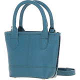 Ashwood Leather & Harris Tweed® Cloth Small Grab Bag Teal/Navy: TW-63-16-TN