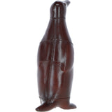 Elegant Leather Penguin Home Decor Ornament Chestnut: LF-193