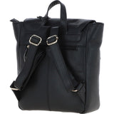 Ashwood Real Leather Flapover Backpack Black: 64257