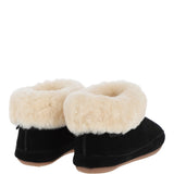 Sheepskin Slippers Black Silver: LADIES BOOTYS