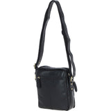 Mens Elegant Ashwood Leather Messenger Bag Black: T-79