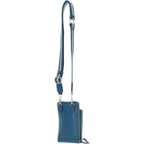 Ashwood Leather Luxury Crossbody Phone Bag Design-X Teal: X-31