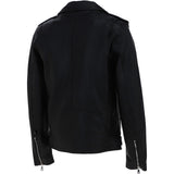 Brampton London Men’s Slim Fit  Real Leather Biker Jacket Black: BLM-191