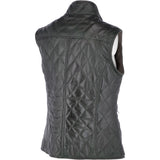 Diamond Quilted Leather Gilet Green: RIGDEN GILLET