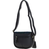 Ashwood Leather & Harris Tweed® Cloth Saddle Bag Black/Watch: TW-26-03-BW
