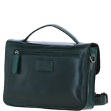 Ashwood Leather Medium Crossbody Satchel Bag Green: P-62