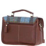Ashwood Leather & Harris Tweed® Cloth Satchel Bag Tan/Mcload: TW-68-02-TM
