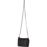 Vintage Mini Leather Cross Body Shoulder Bag With Chain Strap Black  – G27