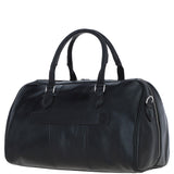 Luxury Leather Duffle Bag with Detachable Strap Black: pl-47