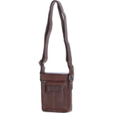 Ashwood Leather Men's Buckle Crossbody Bag Chestnut: S-60