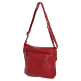 Tablet Friendly Medium Vintage Leather Bag Red: D-91