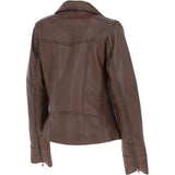 Ladies  Ashwood Leather Biker Jacket Brown: AWL-1991