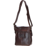 Elegant Leather Messenger Bag with Adjustable Strap Brown: TL-003