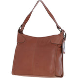 Vintage-Inspired Tan Leather Shoulder Bag: 52752