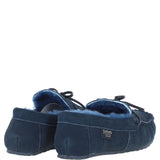 Fenland Classic Mens Suede Sheepskin Maverick Slippers Navy
