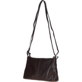 Elegant Leather Crossbody Bag Brown: Delilah