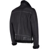 Mens Luxury Shearling Flying Jacket Black: NEON