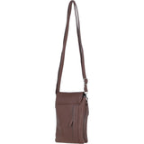 Ashwood Leather Smartphone Crossbody Bag Cognac: York