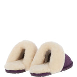 Women's Classic  Suede Sheepskin Slippers Purple: FEN-LADIES SLIPPERS