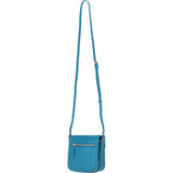 Ashwood Elegant Leather Crossbody Bag with Twist Lock Turquoise: Y-52