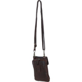 Real Leather Crossbody Smartphone Bag Brown: st 2231