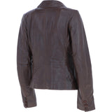 Ashwood Leather Women's Two Button Raw-Edge Blazer Brown: AWL-RE Blazer