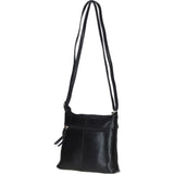 Stylish Ashwood Leather Crossbody Bag Black: Ava