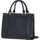 Real Leather Handbag with Adjustable Crossbody Strap Black: 64867