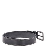 Mens Leather Belt Black: AB-02