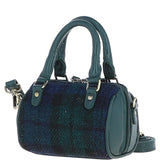 Ashwood Leather & Harris Tweed® Cloth X-Small Barrel Bag Green/Watch: TW-60-18-GW
