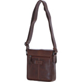 Ashwood Leather Medium Men's Buckle Crossbody Bag Chestnut: S-61