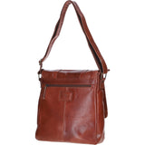 Leather Messenger Bag with Front Buckle Pockets Bridge: TL-007