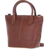 Ashwood Leather & Harris Tweed® Cloth Large Grab Bag  Tan/Mcload: TW-64-02-TM