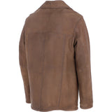 Trapper Lamb Leather Brando Collared Jacket Brown 27: Box