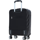 Premium Leather Trolley Suitcase Black: pl-52