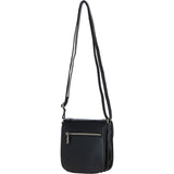 Ashwood Small Leather Crossbody Bag Black: V-80