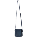 Ashwood Elegant Leather Crossbody Bag with Twist Lock Navy: Y-52