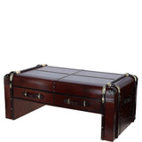 Luxury Real Leather Coffee Table Chestnut :lf-148