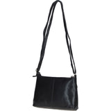Elegant Leather Crossbody Bag Black: Delilah