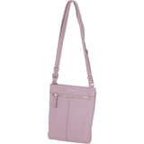 Ashwood Curve  Zip Top Leather Cross Body Bag Wood Rose: 64640/curve