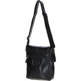 Elegant Leather Messenger Bag with Adjustable Strap Black: TL-003